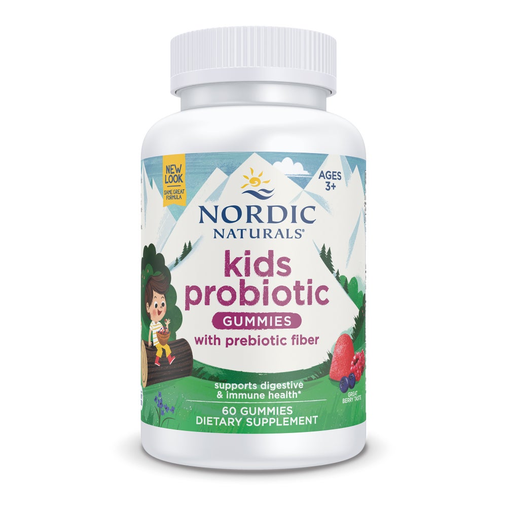 Nordic Naturals Kids Probiotic Gummies with Prebiotic Fiber