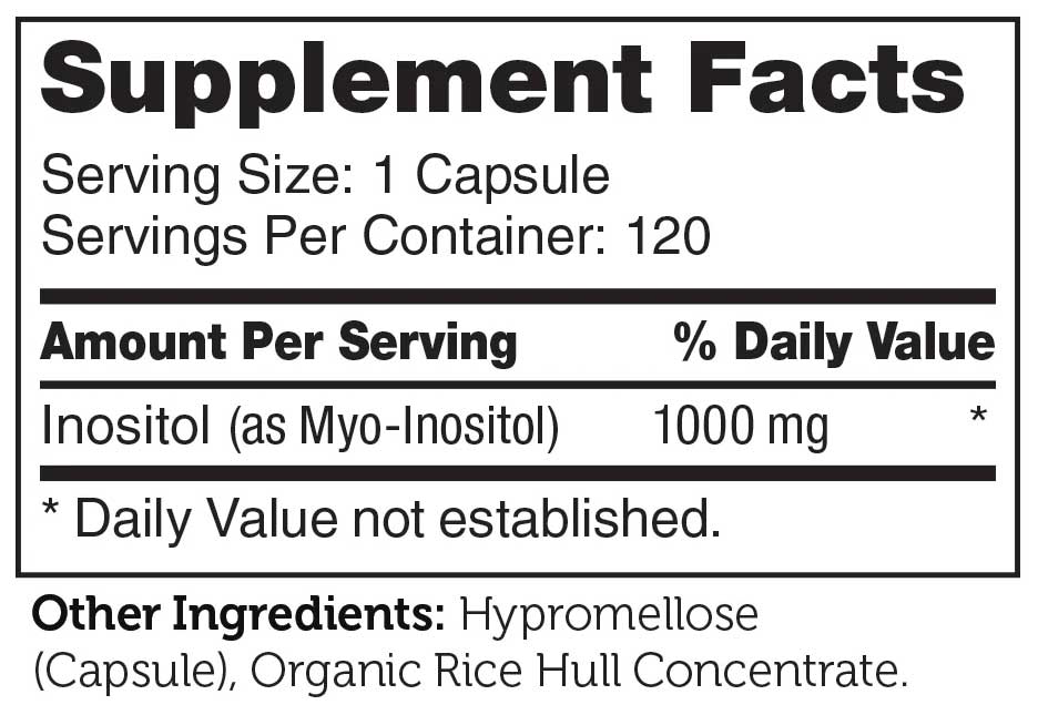 Advanced Nutrition By Zahler Inositol Capsules Ingredients