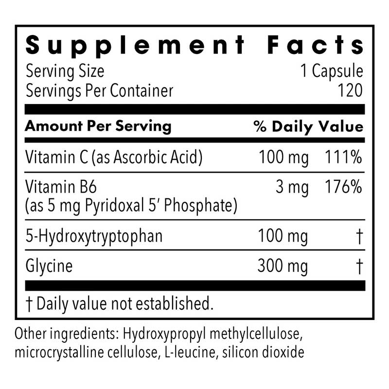 Allergy Research Group 5-HTP 100 mg (Formerly Metabolic Maintenance) Ingredients