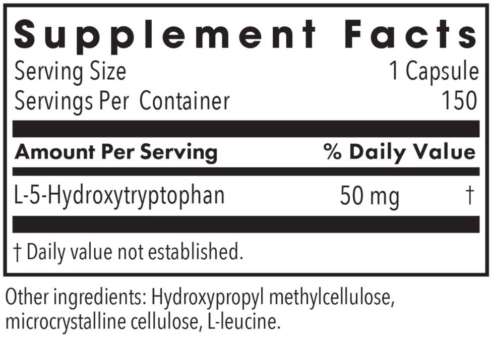 Allergy Research Group 5-HTP 50 mg Ingredients