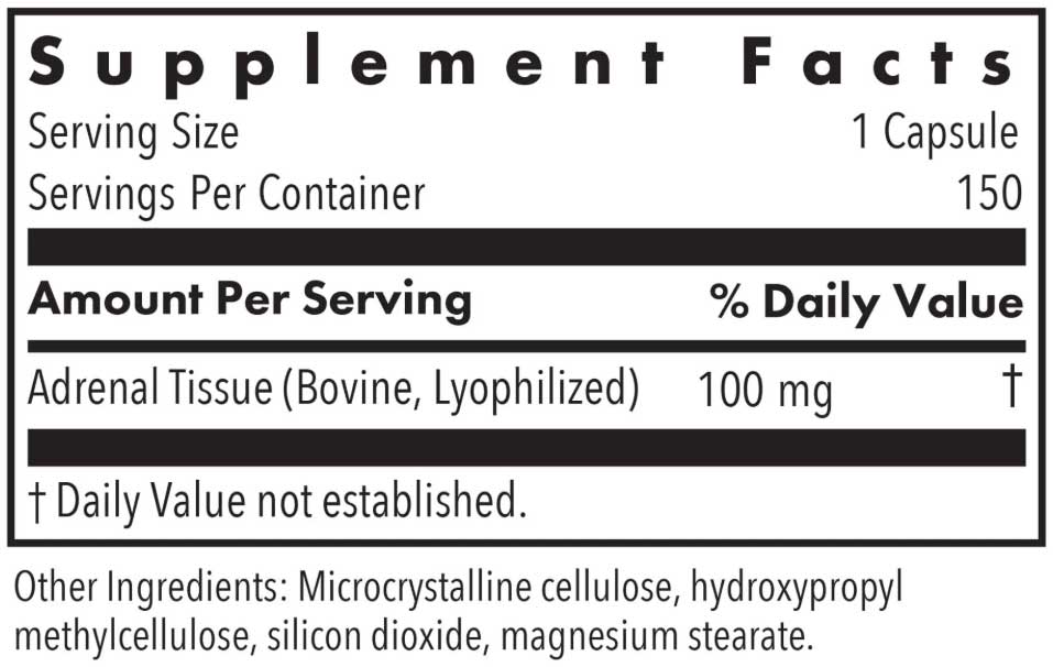 Allergy Research Group Adrenal Ingredients