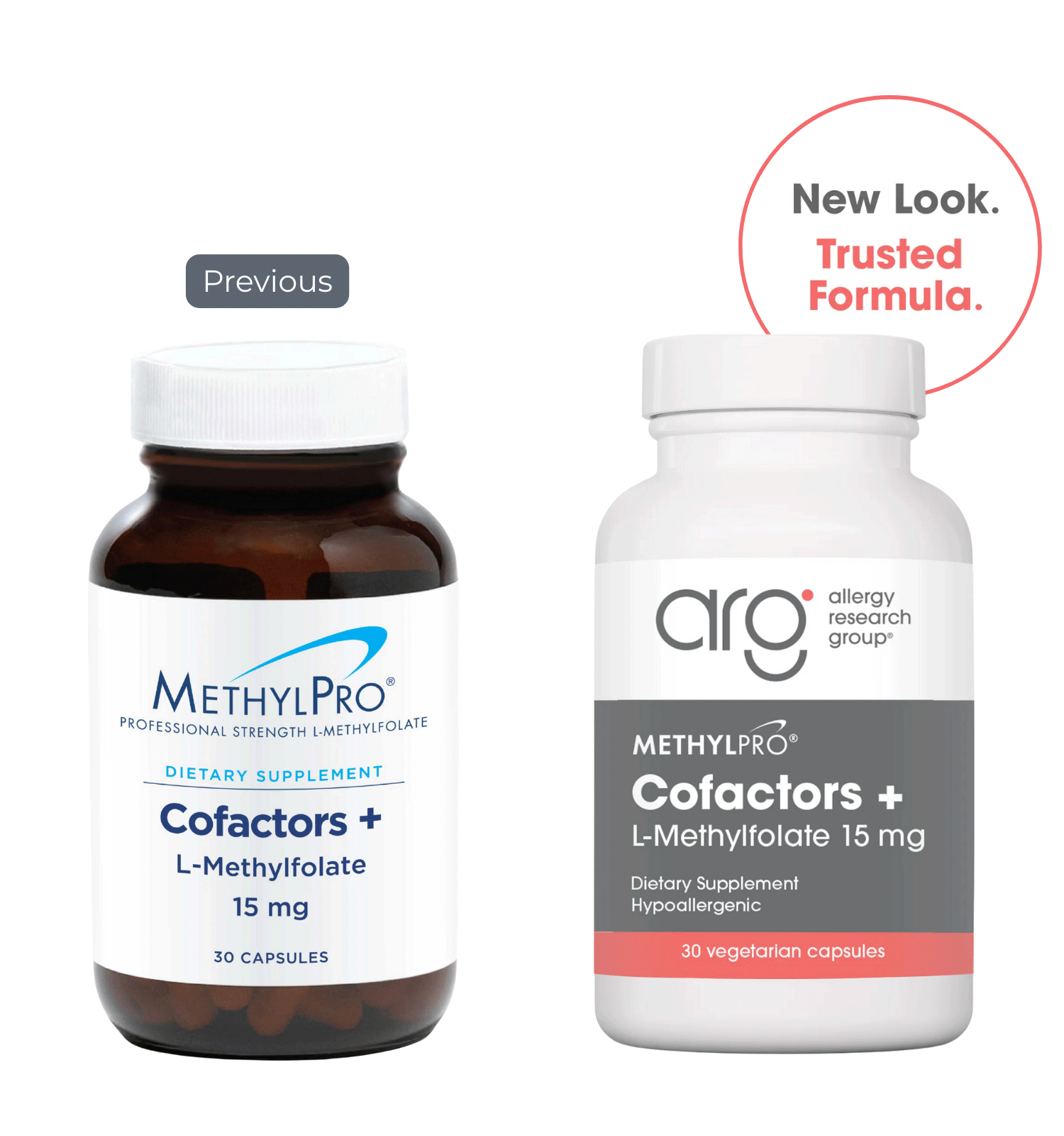 Allergy Research Group Cofactors + L-Methylfolate 15 mg (Formerly MethylPro) New Look