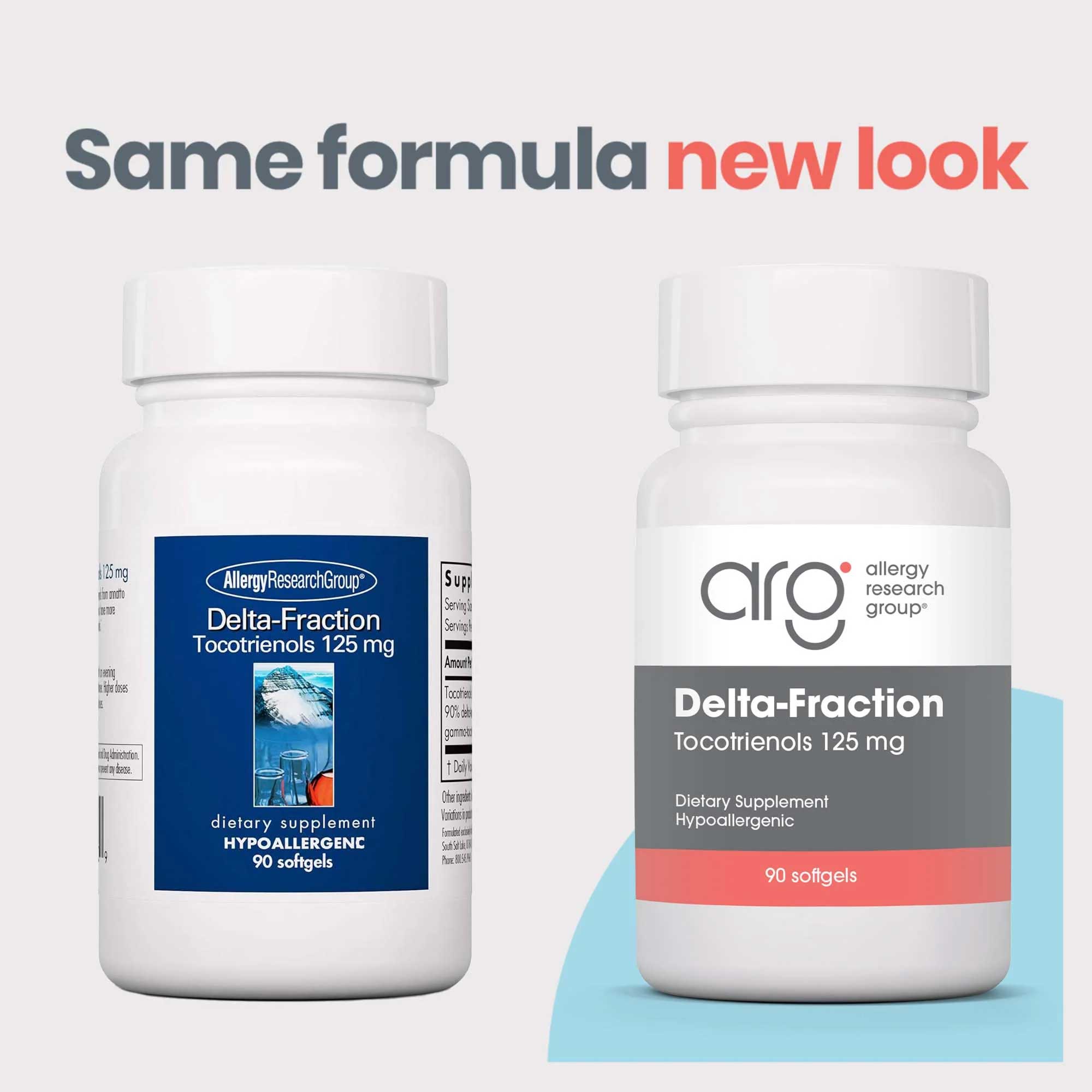 Allergy Research Group Delta-Fraction Tocotrienols New Look