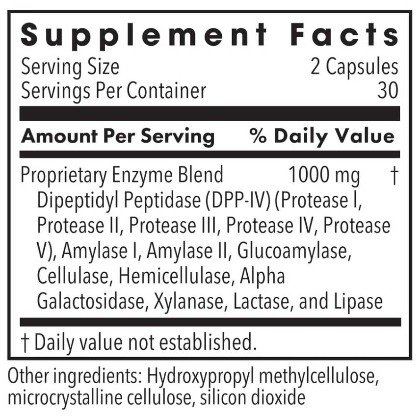 Allergy Research Group GluDaZyme™ (Formerly Metabolic Maintenance) Ingredients
