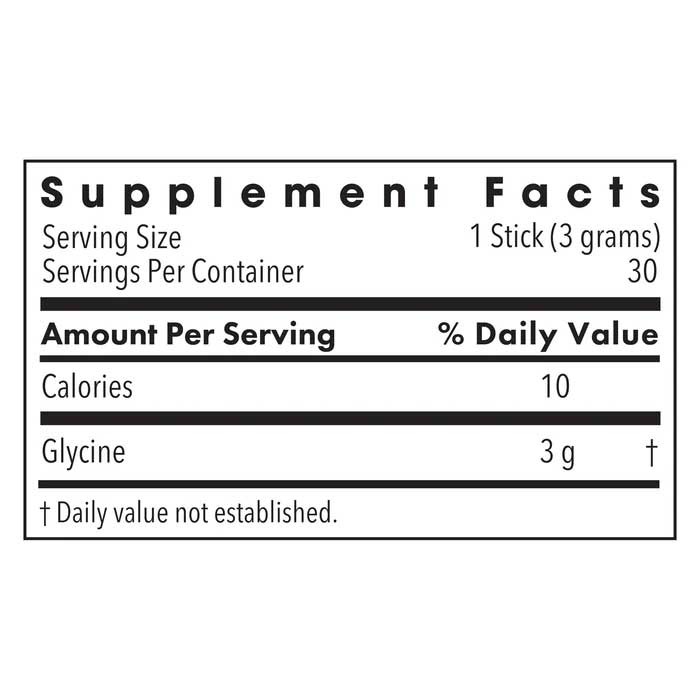 Allergy Research Group Glycine Sticks (Formerly Metabolic Maintenance) Ingredients