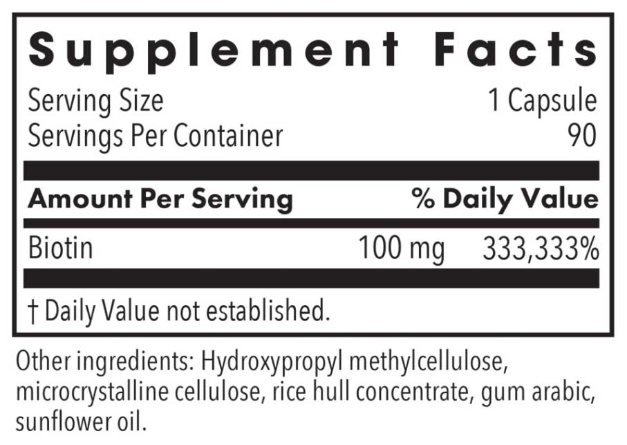 Allergy Research Group HiBiotin Ingredients