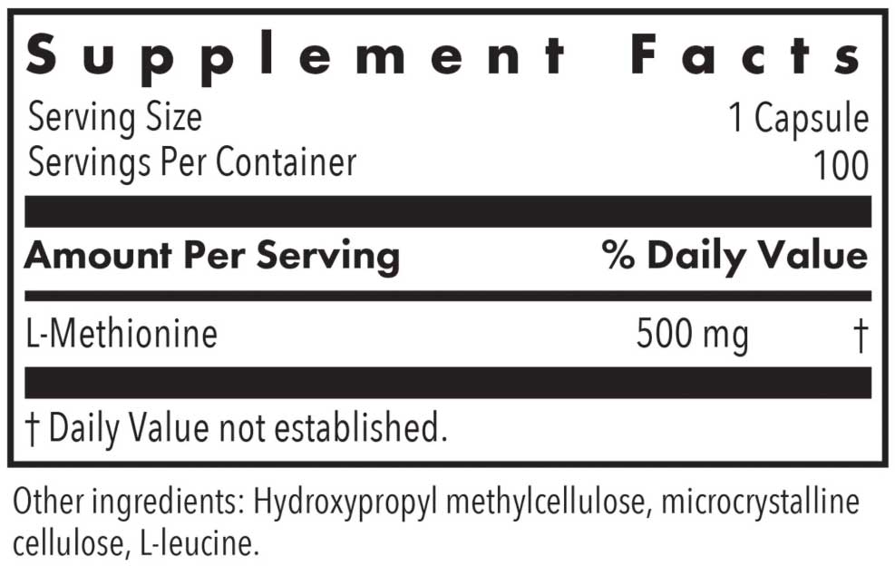 Allergy Research Group L-Methionine Ingredients