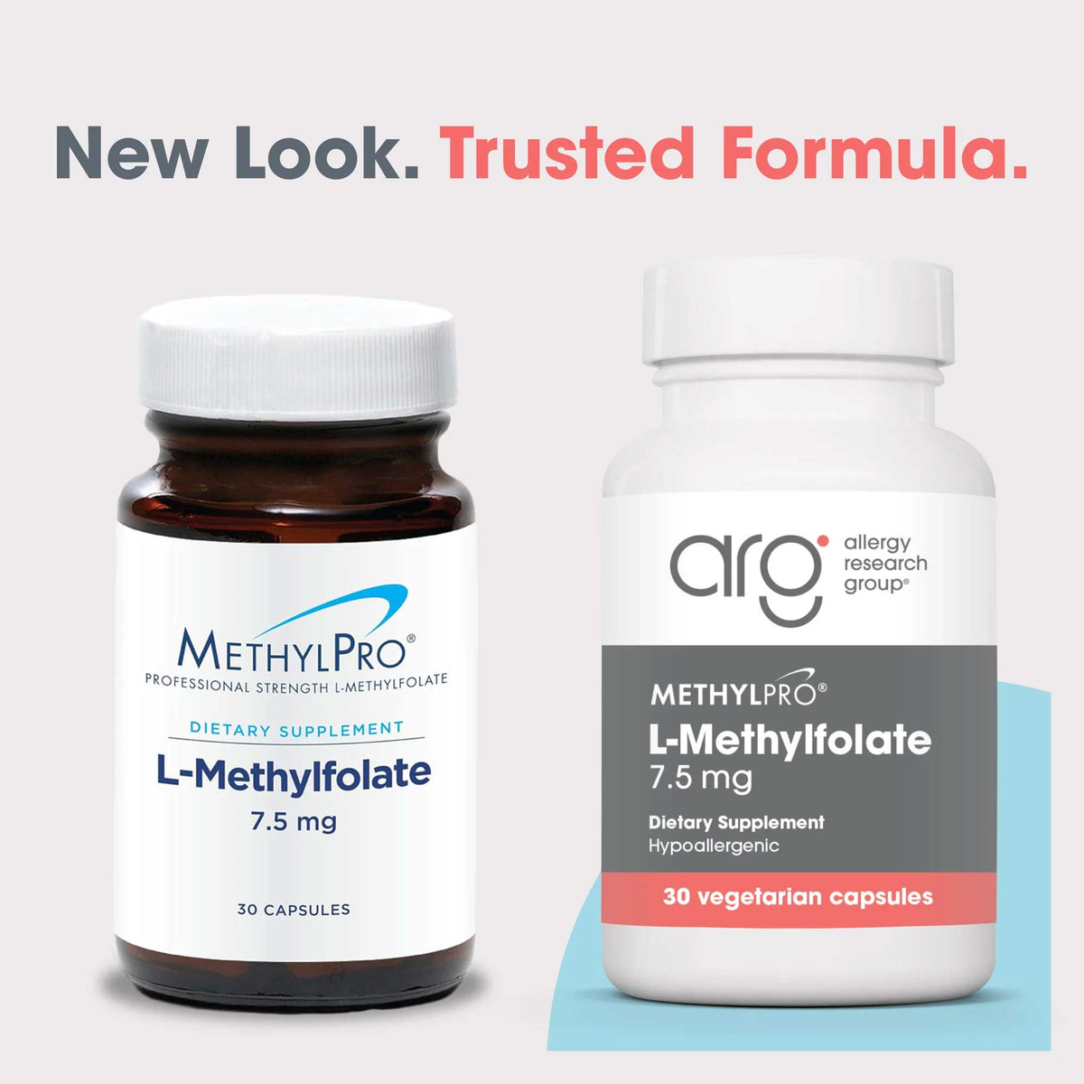 Allergy Research Group L-Methylfolate 7.5 mg (Formerly MethylPro) New Look