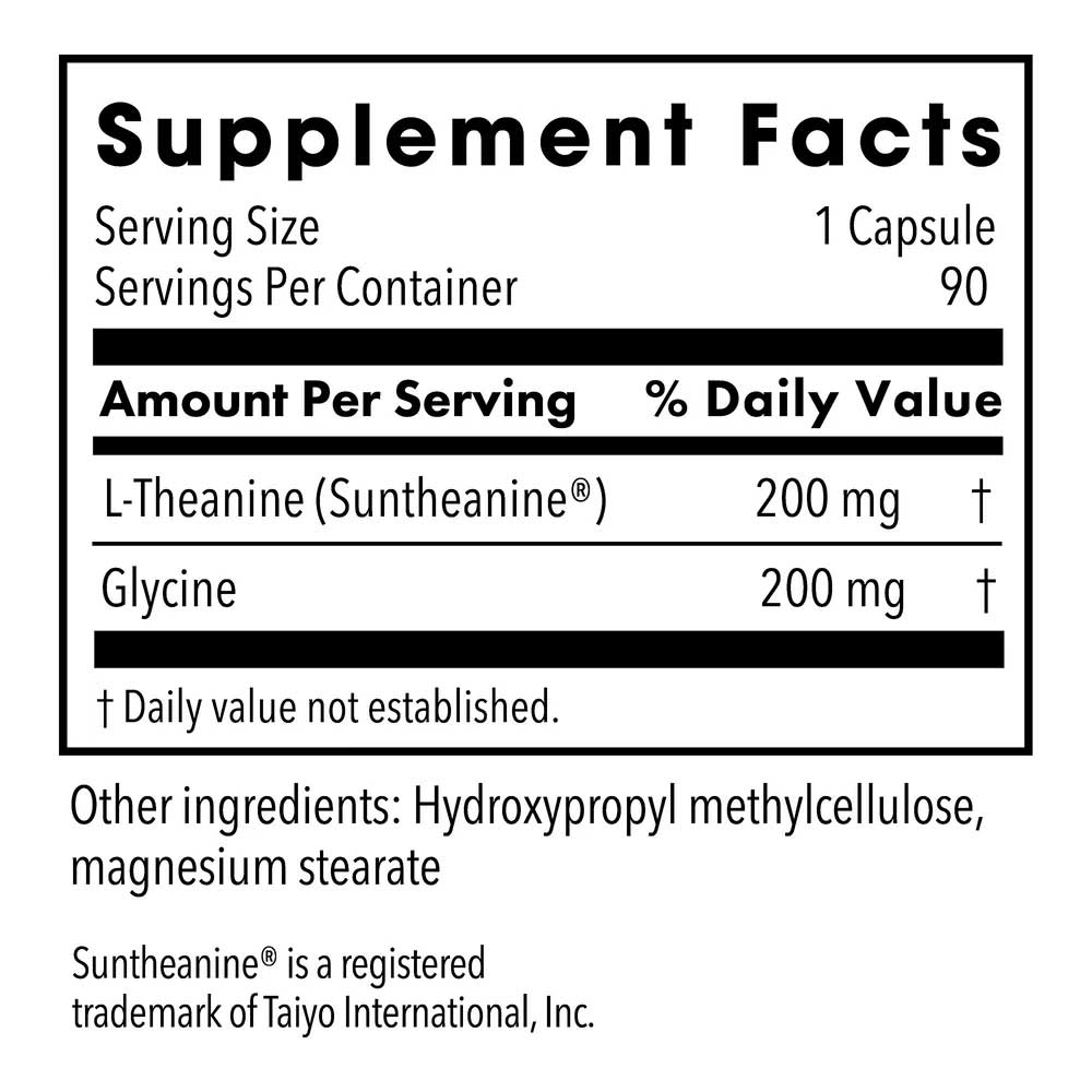 Allergy Research Group L-Theanine 200 mg (Formerly MethylPro) Ingredients