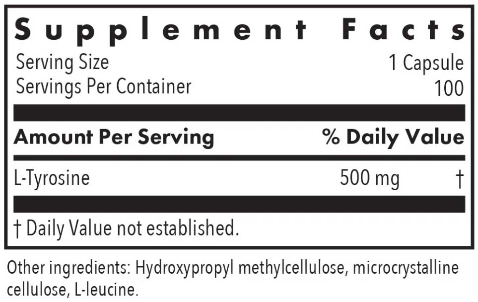 Allergy Research Group L-Tyrosine Ingredients