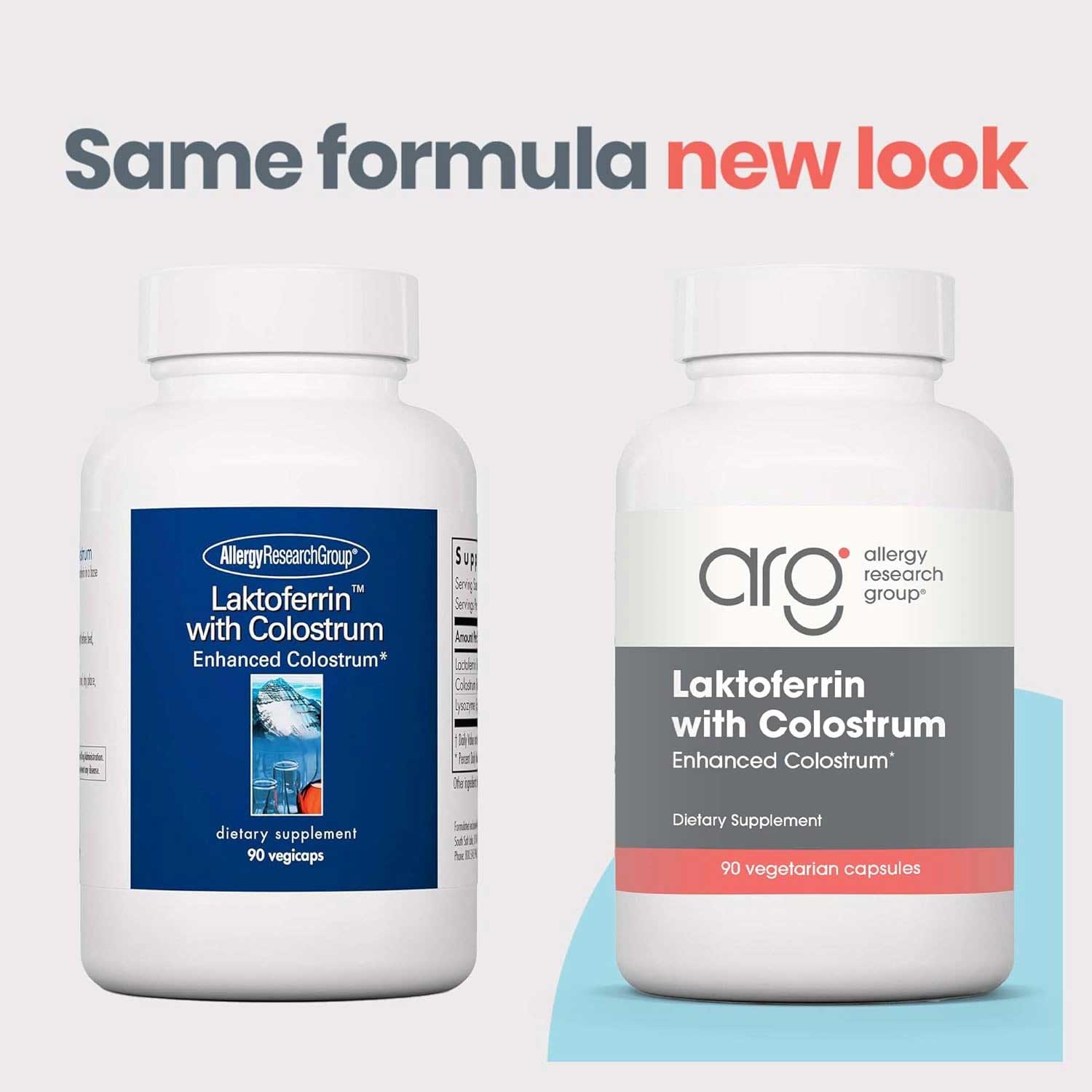 Allergy Research Group Laktoferrin with Colostrum New Look
