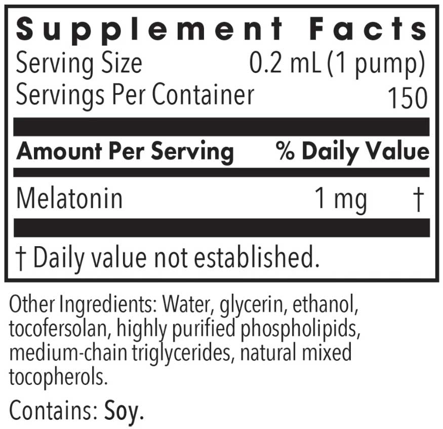 Allergy Research Group Liposomal Melatonin Ingredients