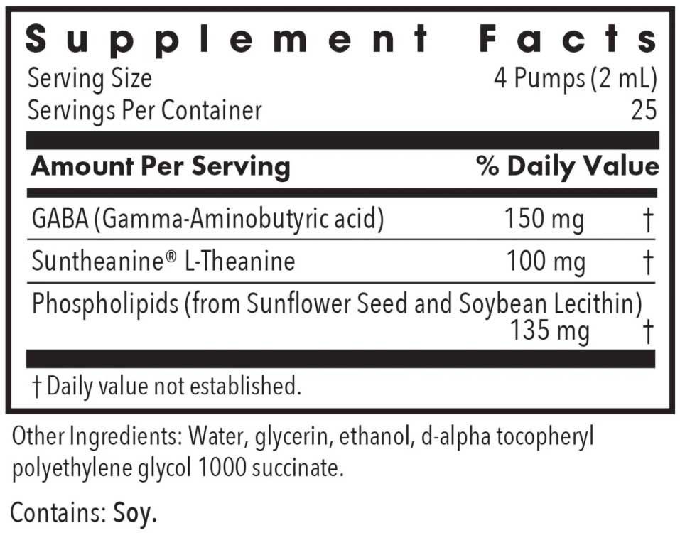Allergy Research Group Liposomal Zen Ingredients