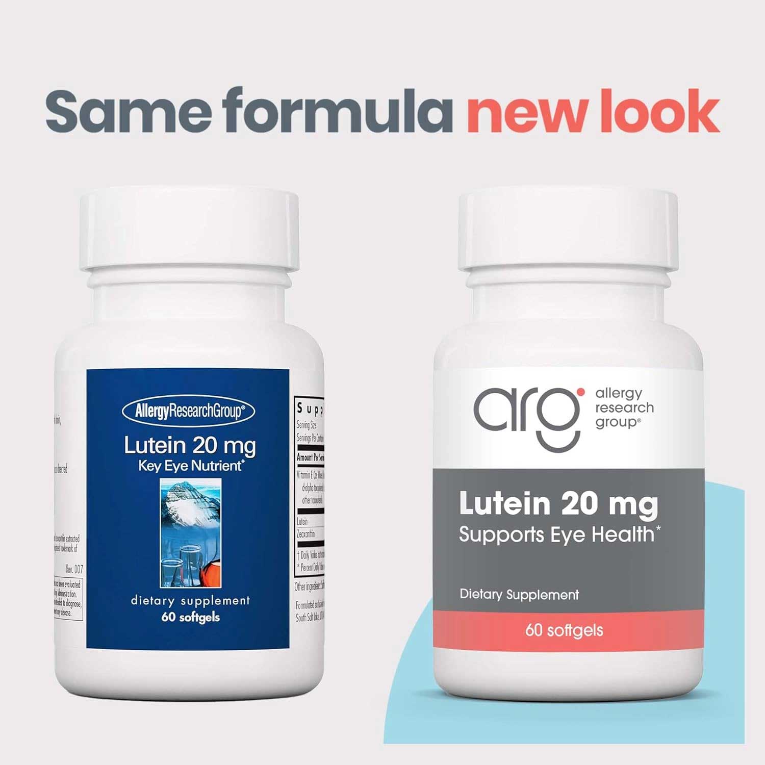 Allergy Research Group Lutein 20 mg New Look