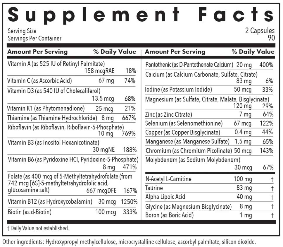 Allergy Research Group MVM-A Ingredients