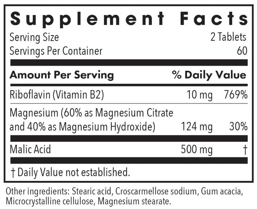 Allergy Research Group Magnesium Malate Forte Ingredients