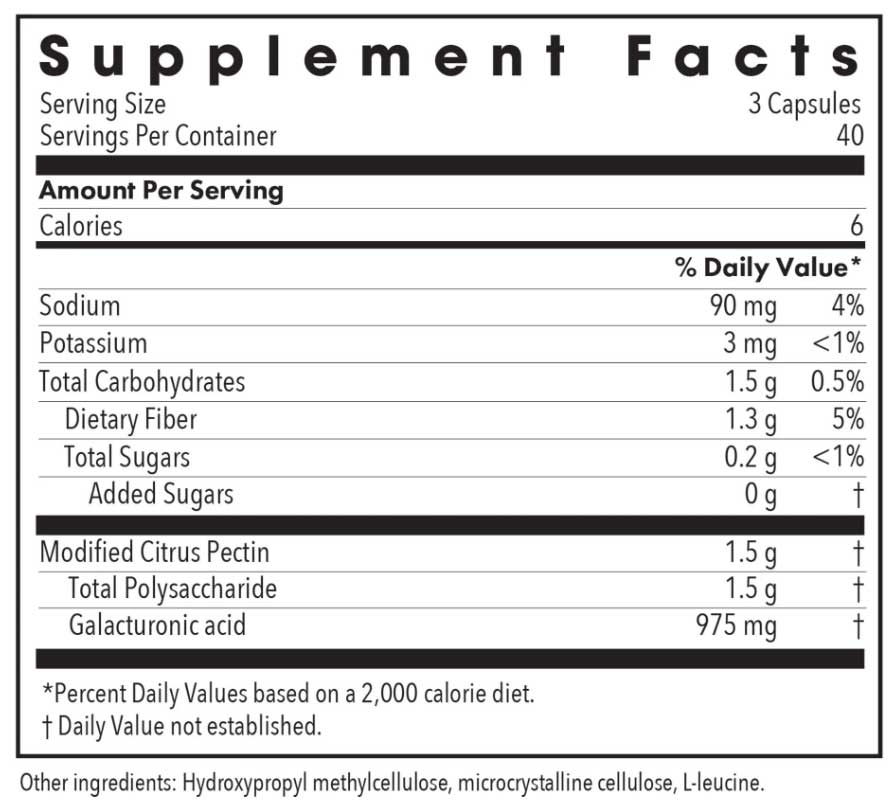 Allergy Research Group Modified Citrus Pectin Ingredients