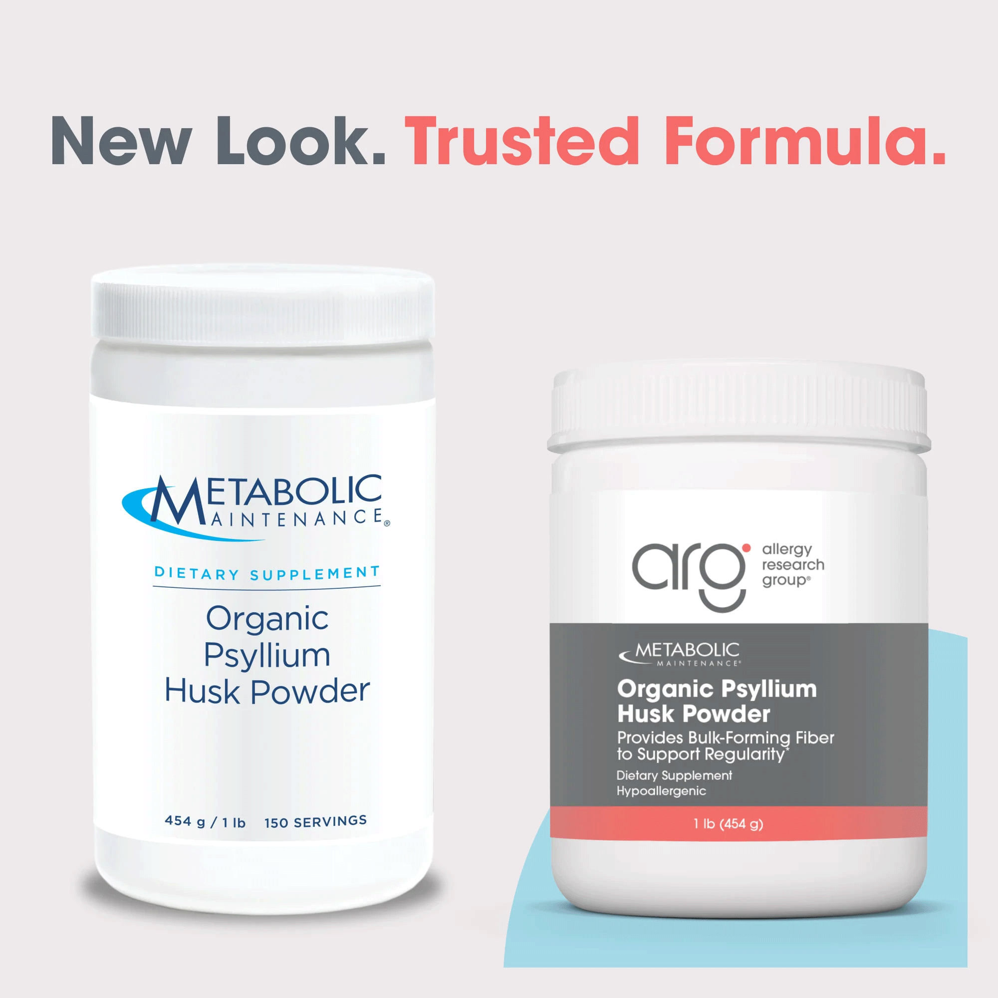 Allergy Research Group Organic Psyllium Husk Powder (Formerly Metabolic Maintenance) New Look