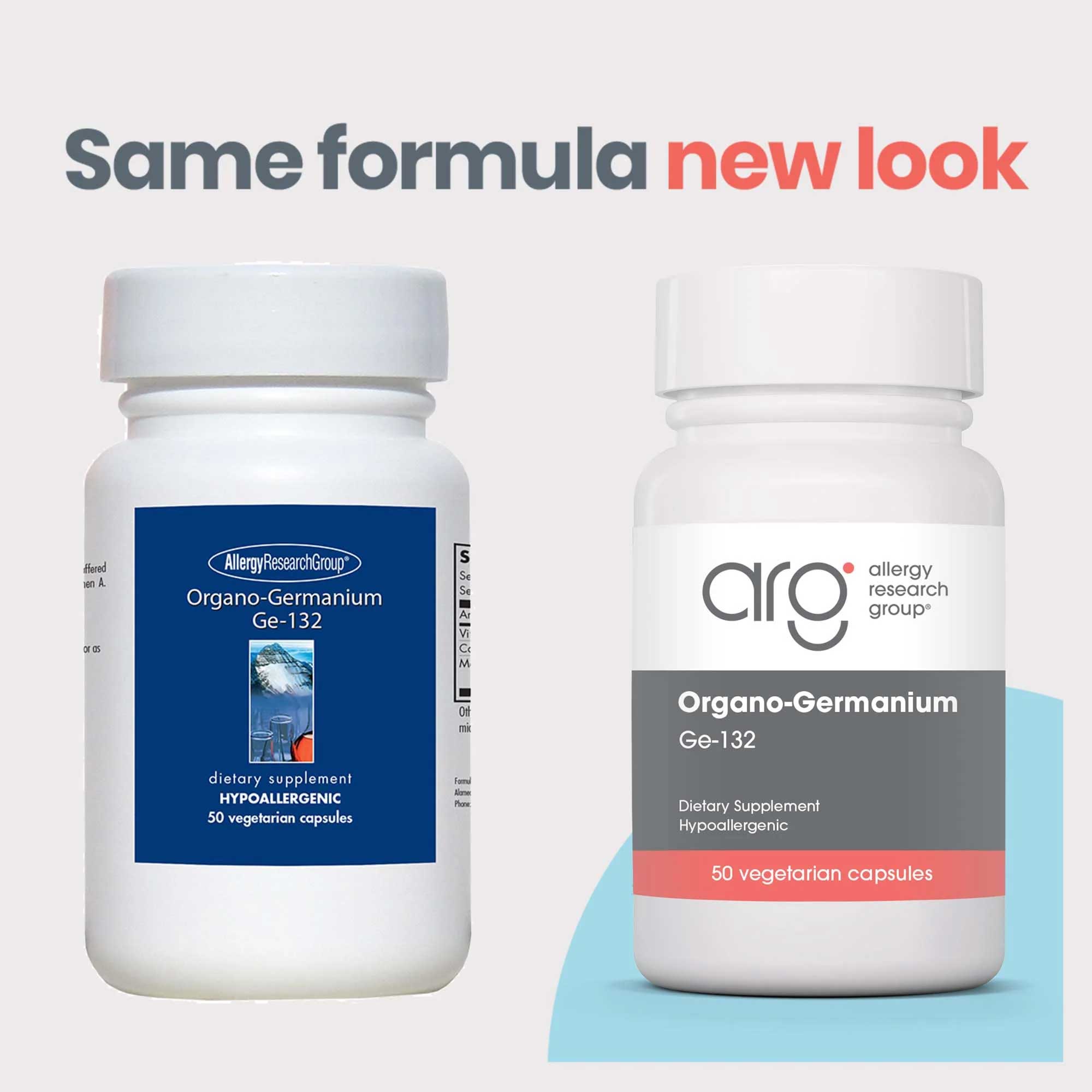 Allergy Research Group Organo-Germanium Ge-132 New Look