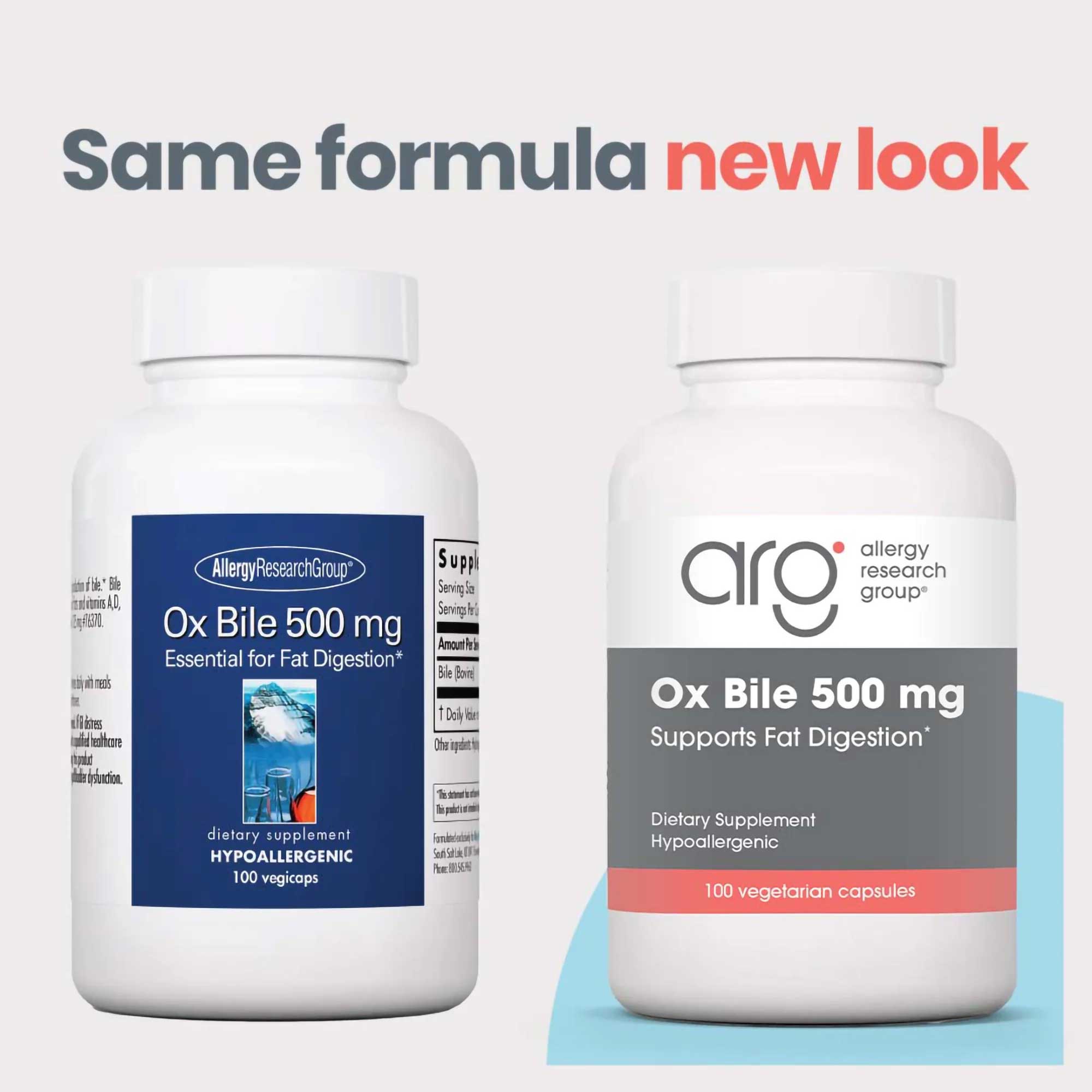 Allergy Research Group Ox Bile 500 mg New Look