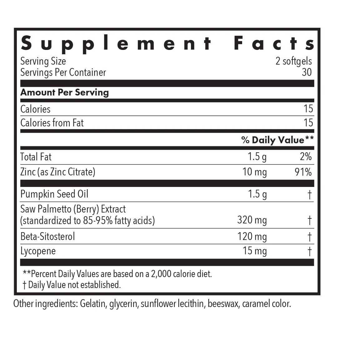 Allergy Research Group Palmetto Complex II Ingredients