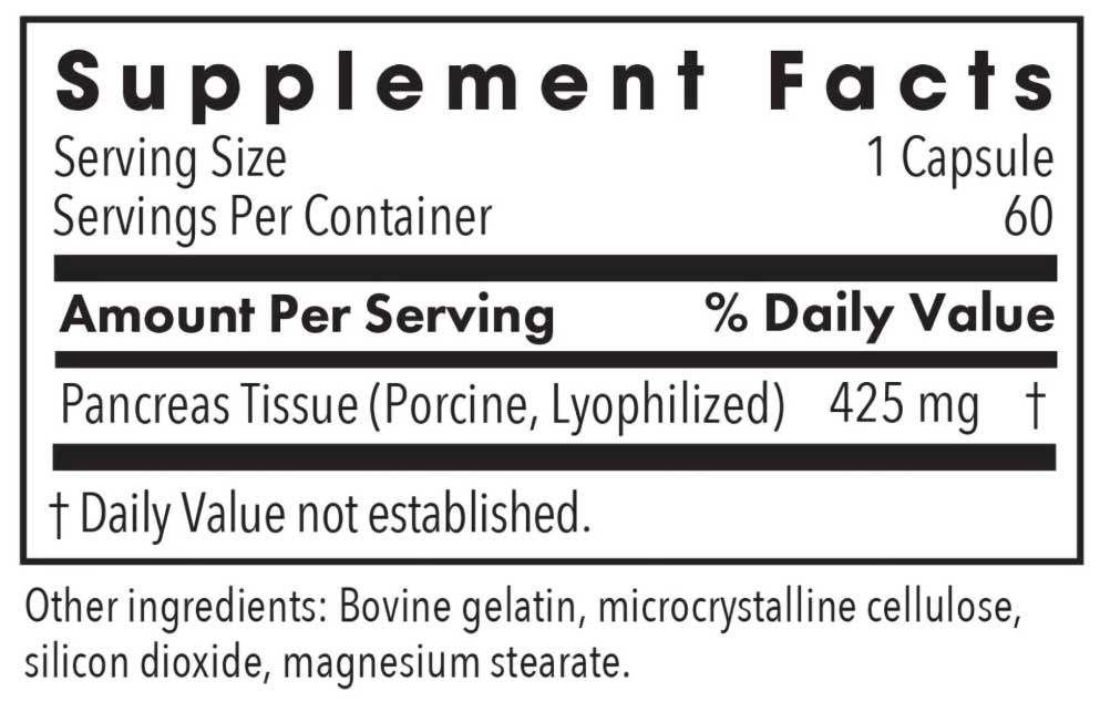 Allergy Research Group Pancreas Pork Ingredients