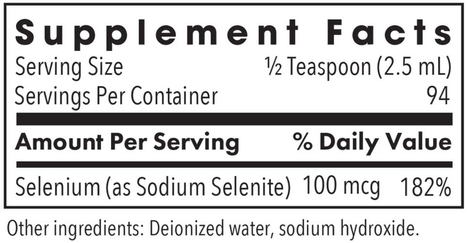 Allergy Research Group Selenium Solution Ingredients