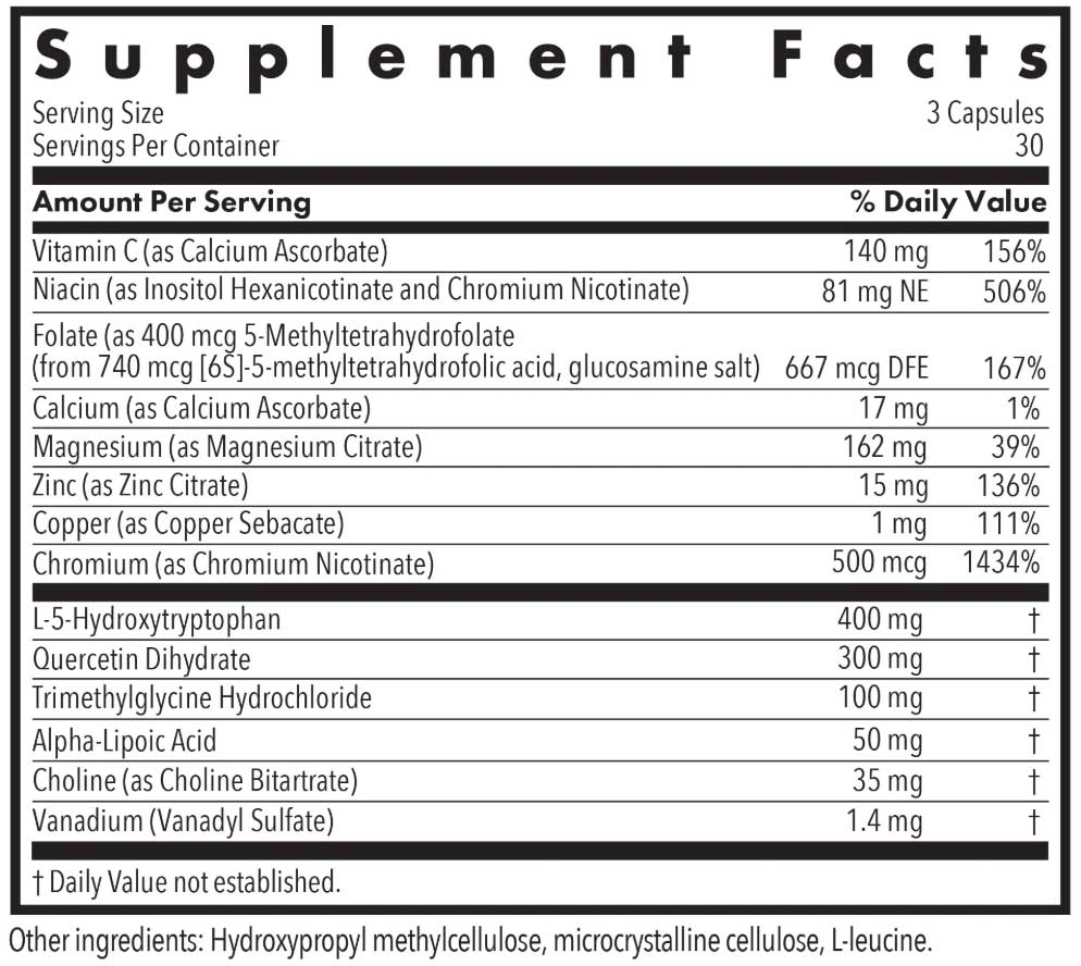 Allergy Research Group Seratonin Ingredients