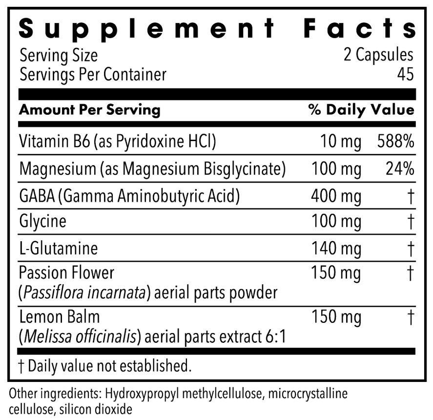 Allergy Research Group Stress Maintenance (Formerly Metabolic Maintenance) Ingredients