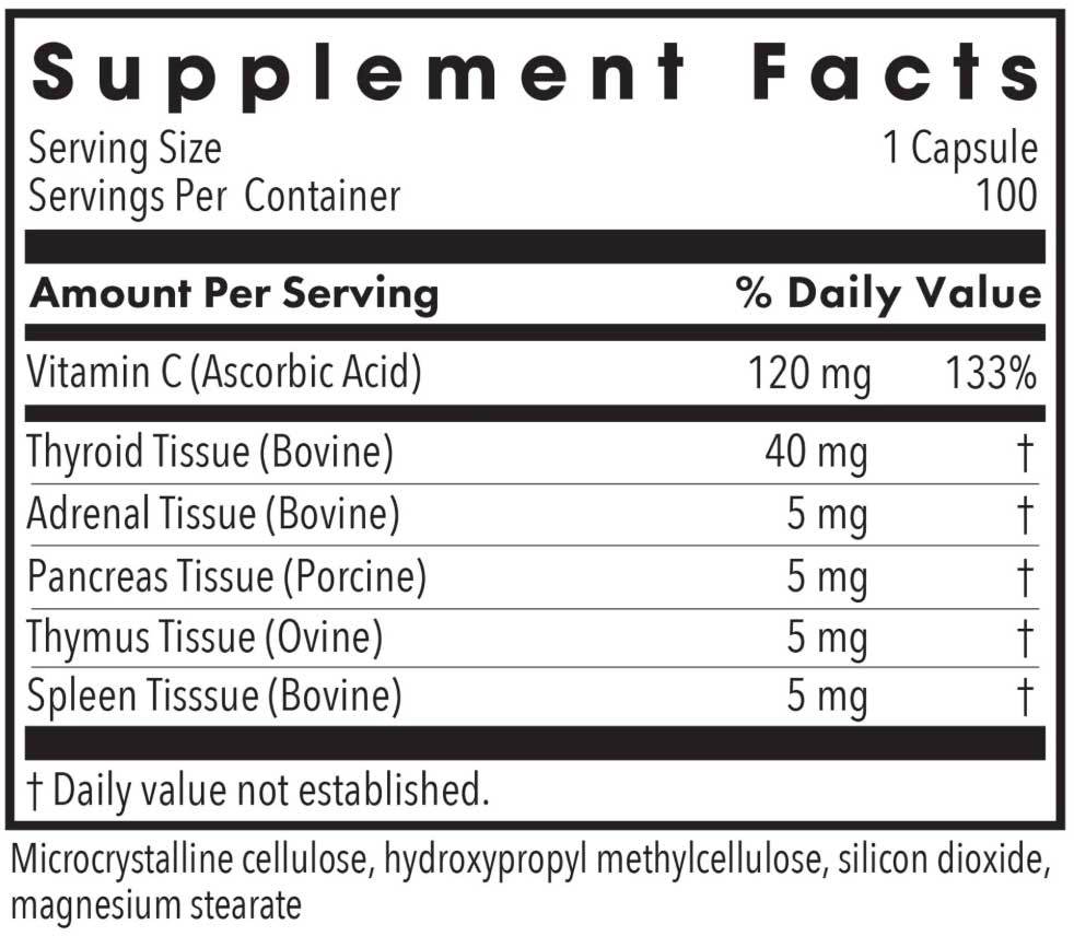 Allergy Research Group TG 100 Ingredients