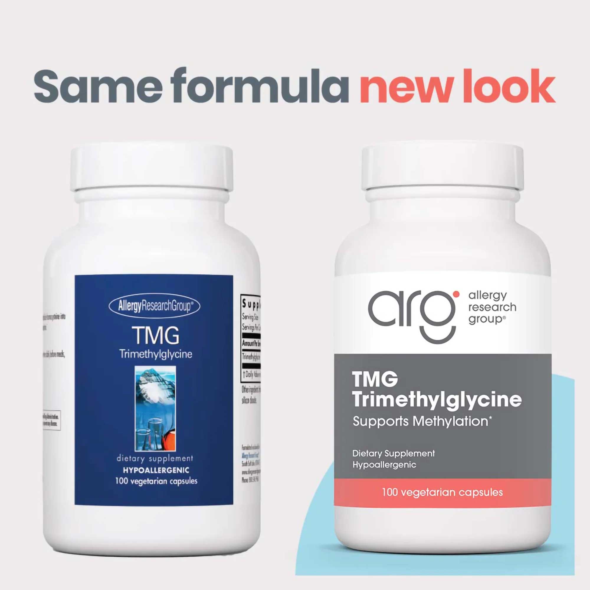 Allergy Research Group TMG Trimethylglycine New Look