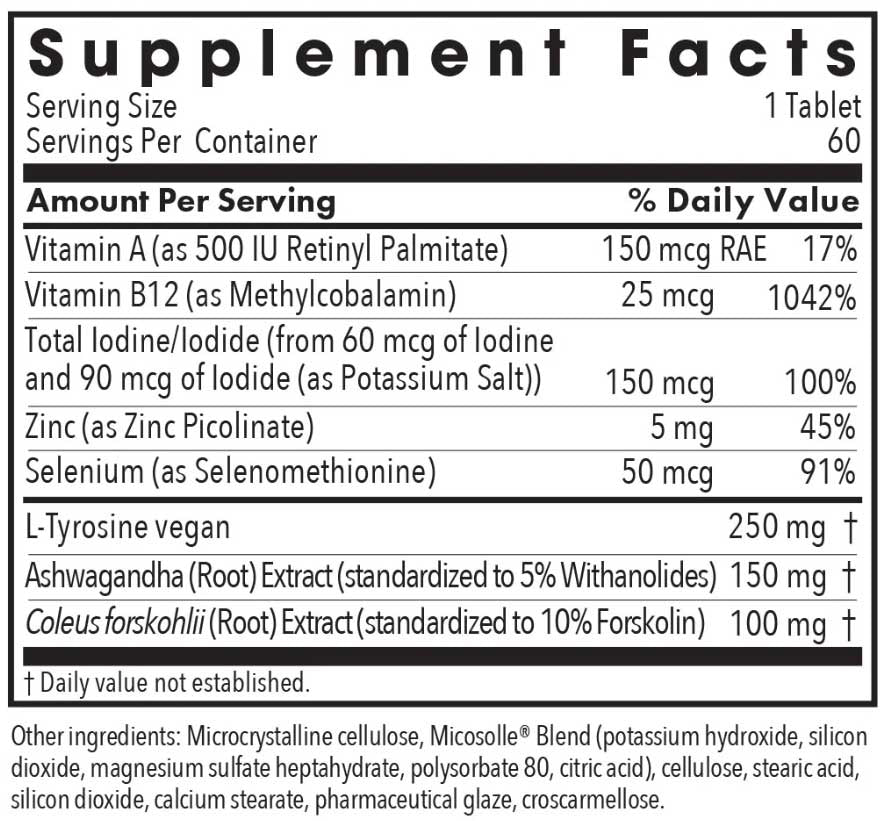 Allergy Research Group Thyroid Nutrition with Iodoral Ingredients