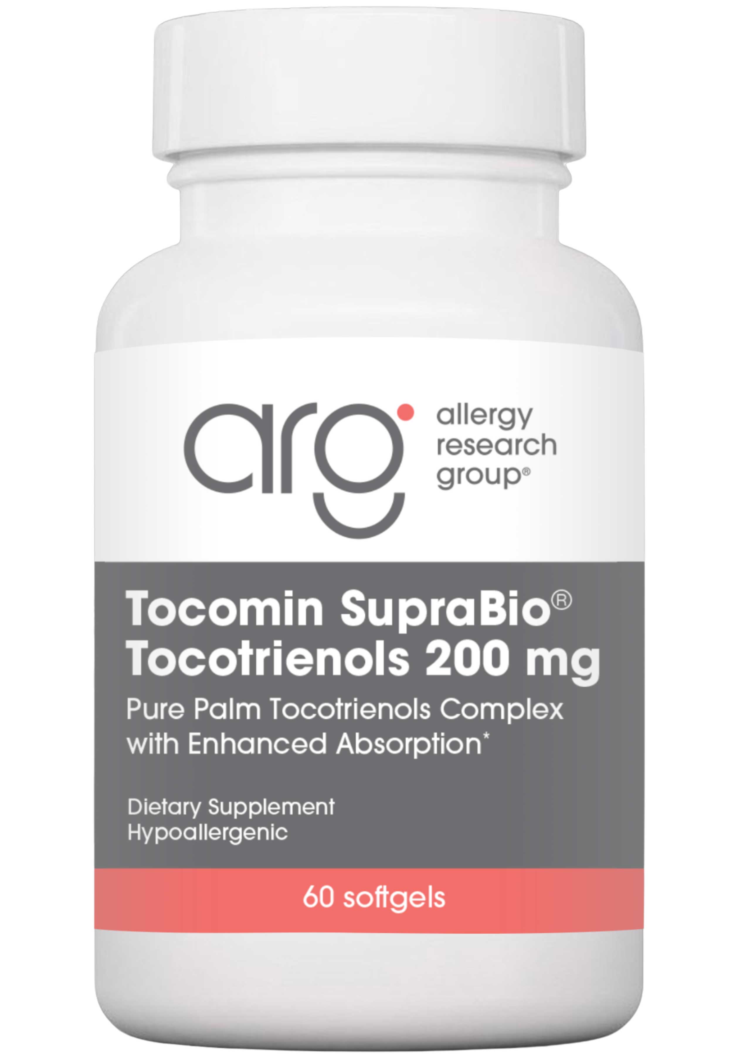 Allergy Research Group Tocomin SupraBio Tocotrienols 200 mg