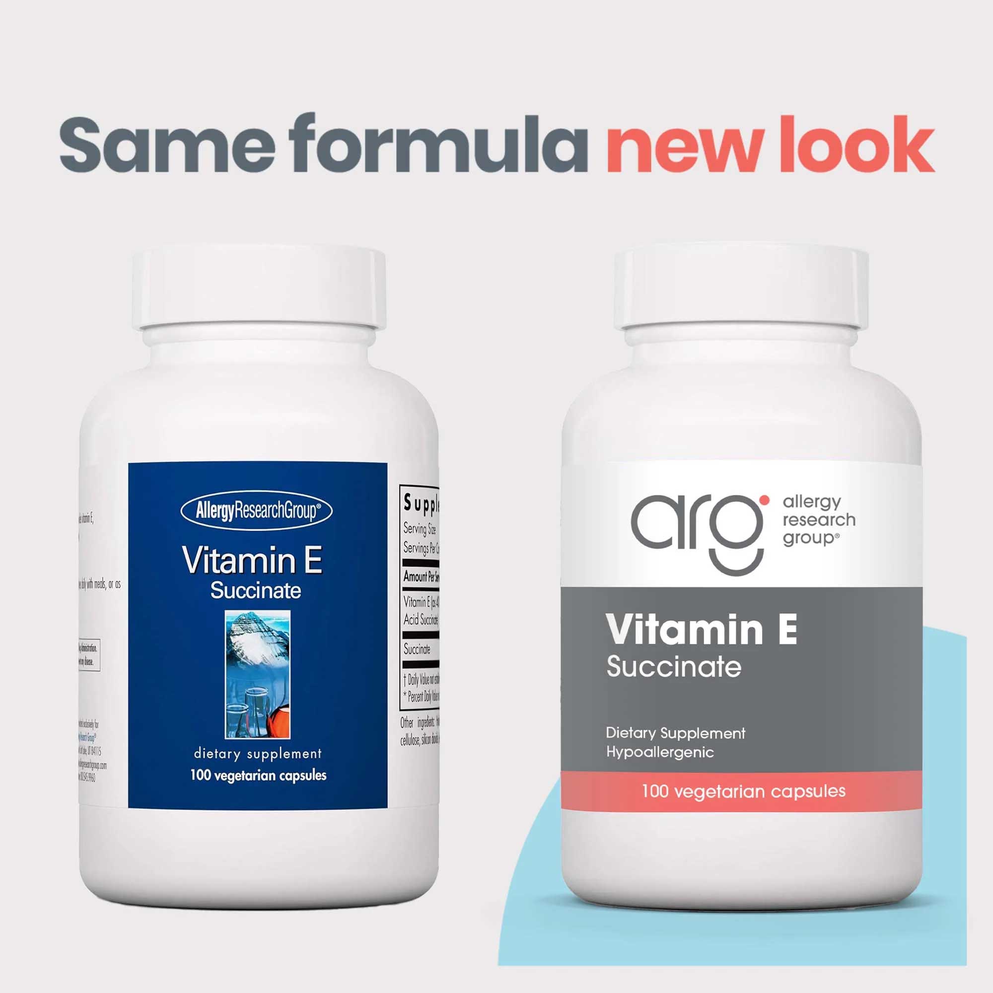 Allergy Research Group Vitamin E Succinate New Look