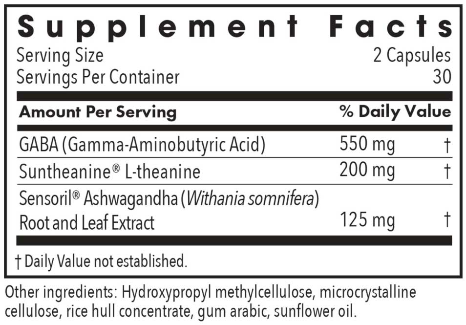 Allergy Research Group Zen Adapt Ingredients