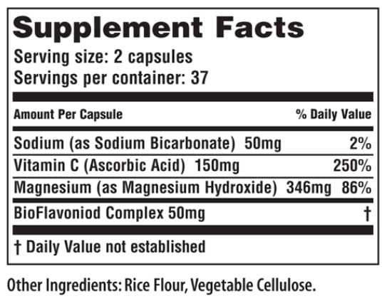 American Nutriceuticals Oxy-Plus Ingredients