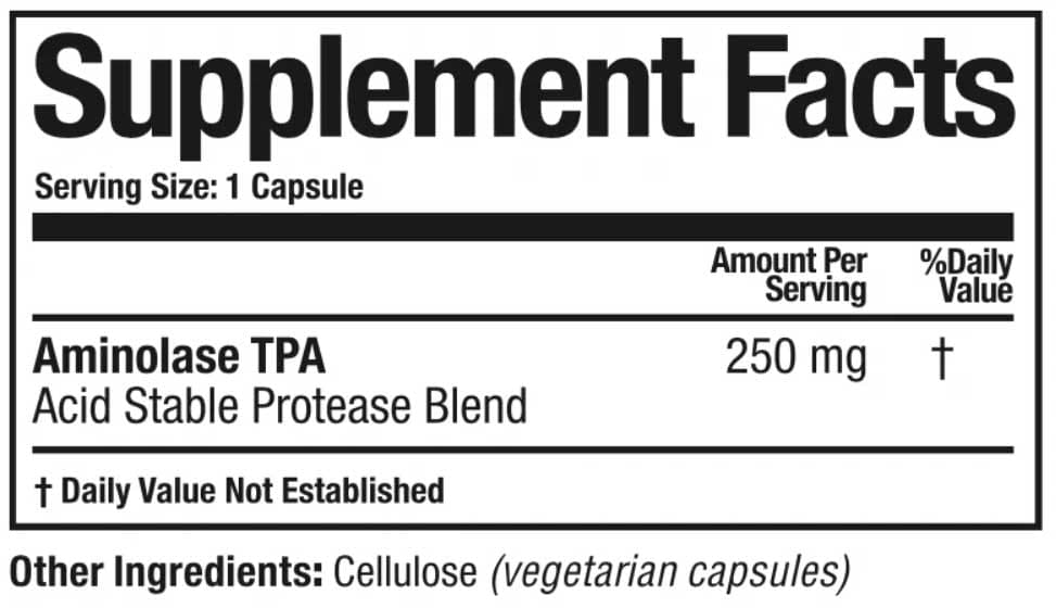 Arthur Andrew Medical Aminolase TPA Ingredients