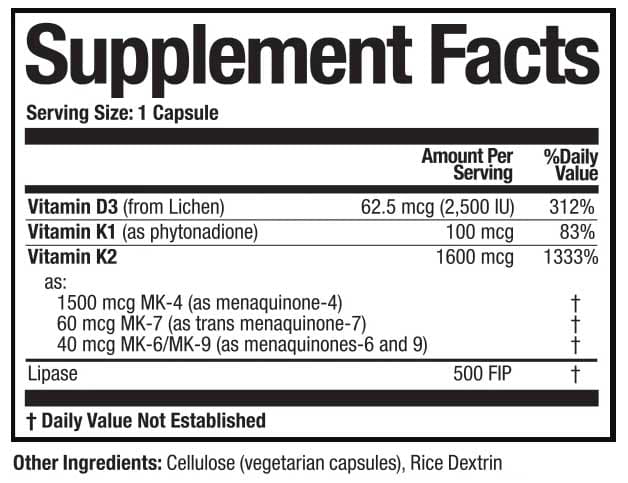 Arthur Andrew Medical KD Ultra Ingredients