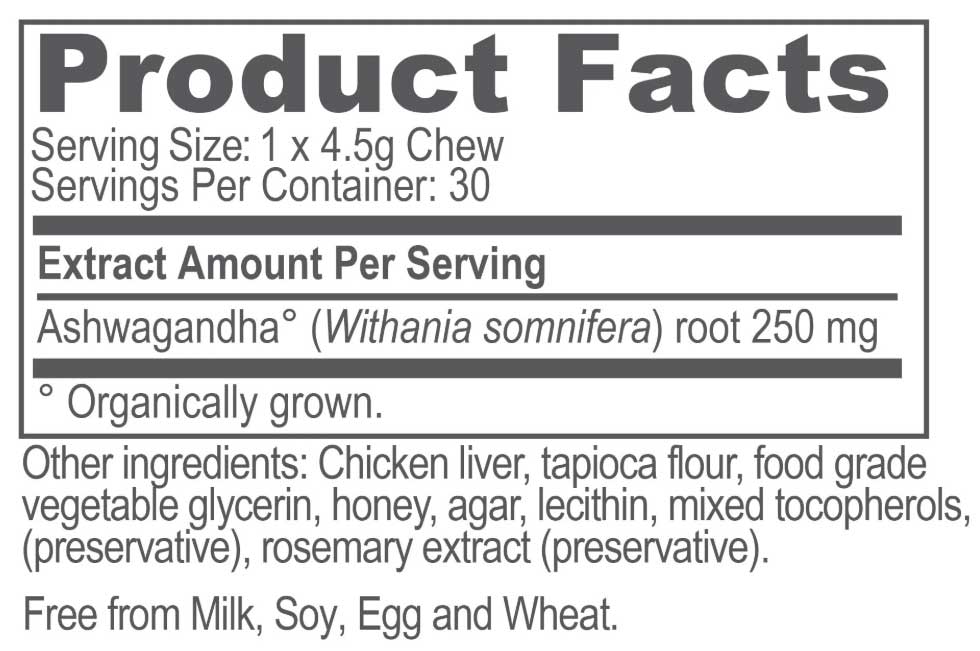 Ayush Herbs Ayush Pet Ashwagandha Chews Ingredients