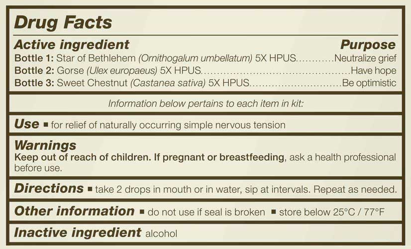 Bach Flower Remedies Hope & Joy Comfort Kit Ingredients