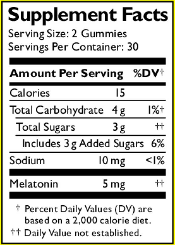 Bach Flower Remedies Rescue Plus Sleep Gummies Ingredients