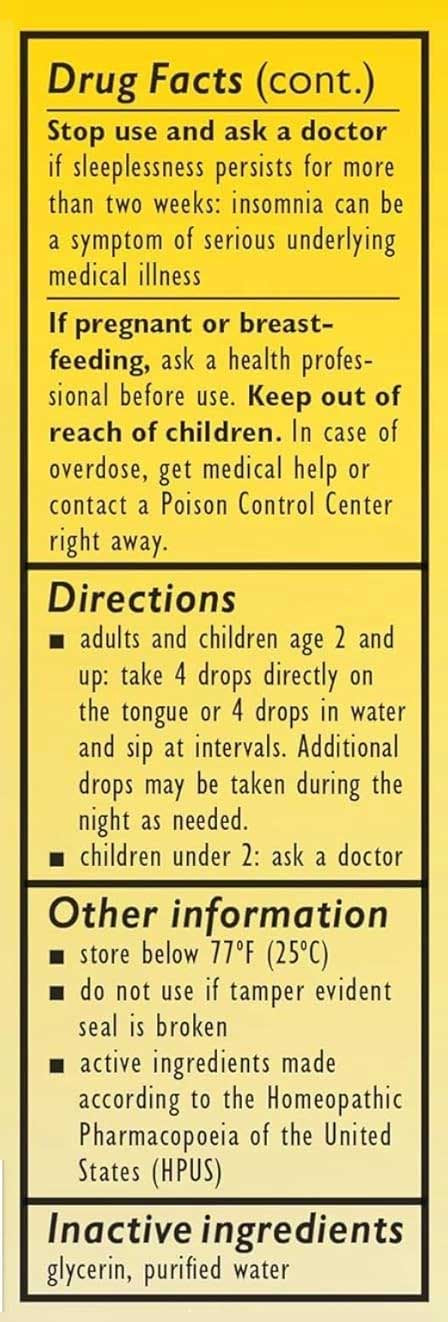 Bach Flower Remedies Rescue Sleep Dropper Ingredients