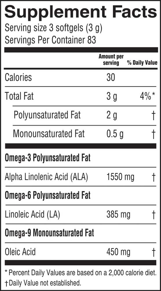 Barlean's Organic Oils Lignan Flax Oil Softgels Ingredients