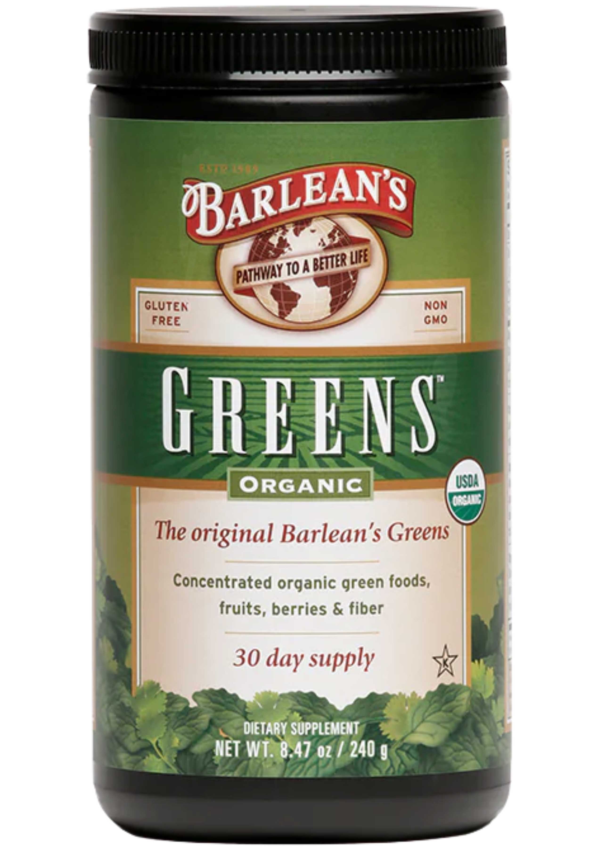 Barlean's Organic Oils Organic Greens™ Powder - Natural Flavor