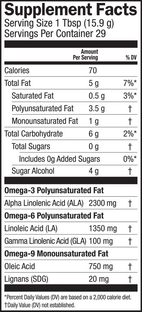 Barlean's Organic Oils Seriously Delicious™ Essential Woman® Chocolate Mint Ingredients