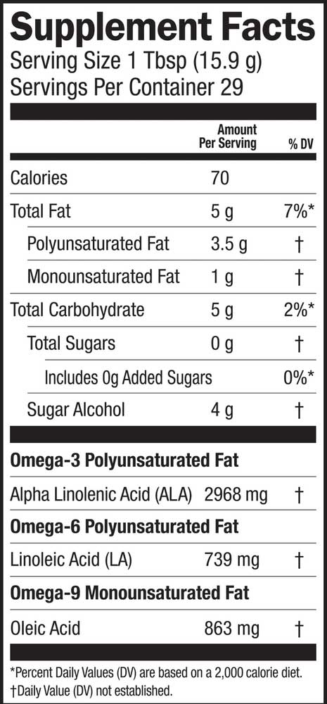 Barlean's Organic Oils Seriously Delicious™ Omega-3 Flax Strawberry Banana Smoothie Ingredients