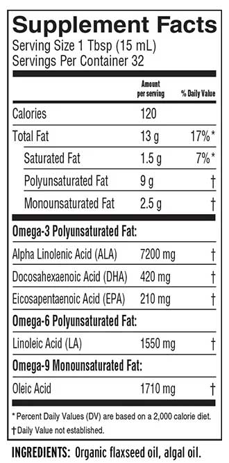 Barlean's Organic Oils Vegan Omega Ingredients