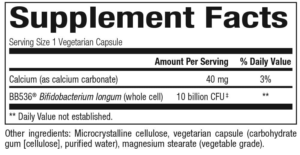 Bioclinic Naturals Probiotic-Pro BB536 Ingredients