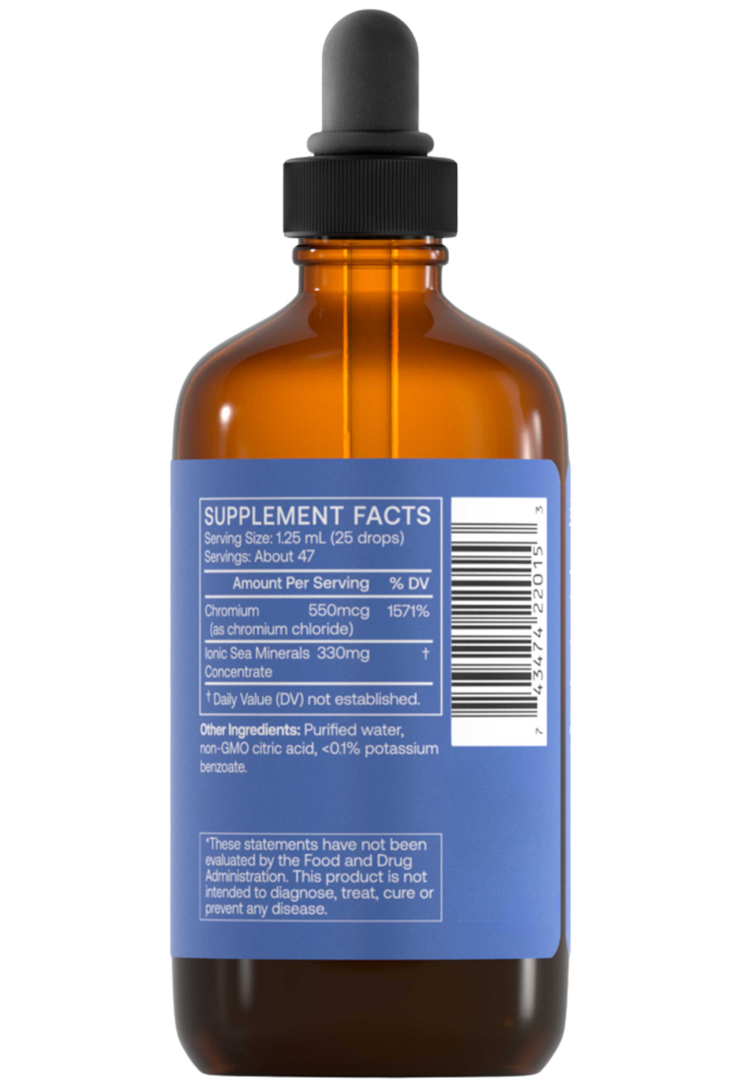 BodyBio Chromium Liquid Mineral Ingredients