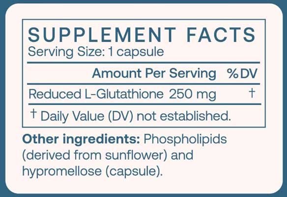 BodyBio Liposomal Glutathione Ingredients